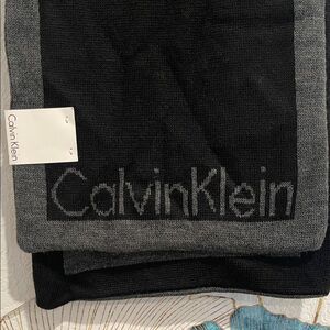 Men's Calvin Klein Knit Jacquard Logo Muffler Scarf